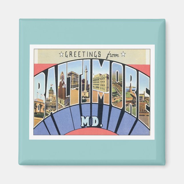 Hälsning från Baltimore Maryland Magnet (Framsidan)