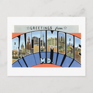 Hälsning från Baltimore, Maryland! Vykort