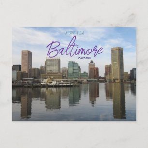 Hälsning från Baltimore Maryland-vykort Vykort