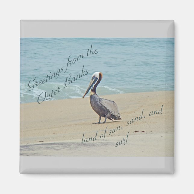 Hälsning från Banker OBX NC Magnet (Framsidan)