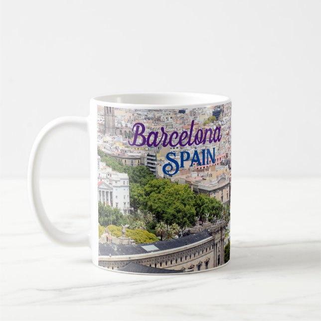 Hälsning från Barcelona-Spanien-kaffe Mugg (Vänster)