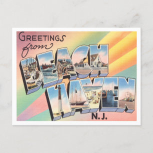 Hälsning från Beach Haven, New jersey Travel Vykort