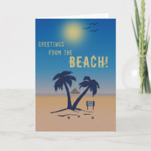 Hälsning från Beach! Kort