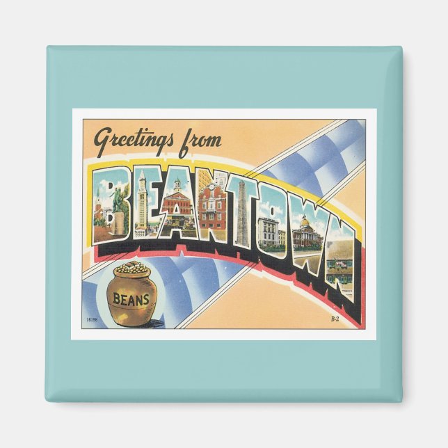 Hälsning från Beantown Boston Magnet (Framsidan)