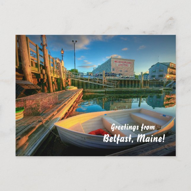 Hälsning från Belfast Maine! Vykort (Framsida)