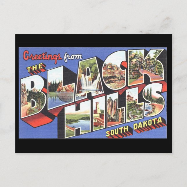 Hälsning från Black Backe South Dakota Vykort (Framsida)