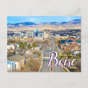 Hälsning från Boise Idaho vycard Vykort