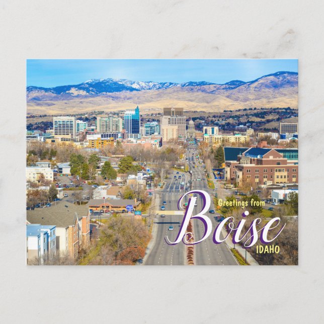 Hälsning från Boise Idaho vycard Vykort (Framsida)