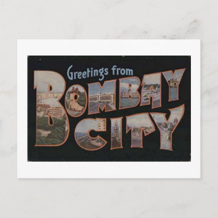 Hälsning från Bombay City Big Brev Mumbai Indien Vykort