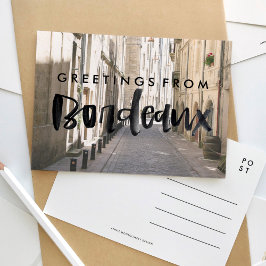 Hälsning från Bordeaux Frankrike Travel Postcard Vykort