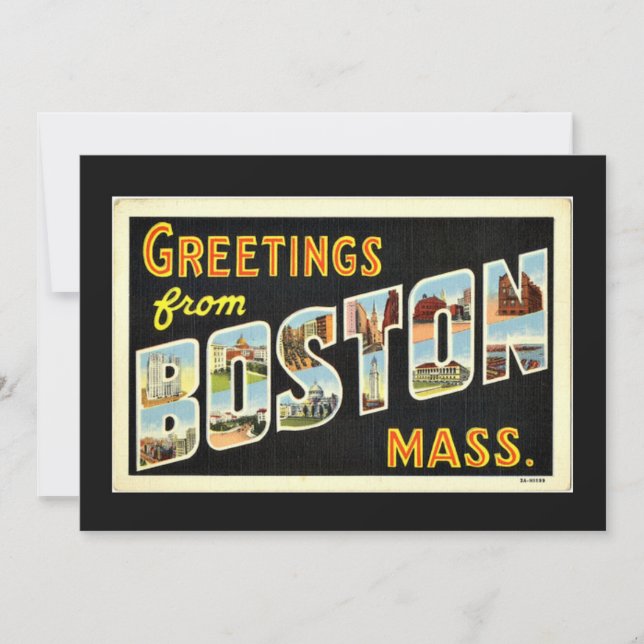 Hälsning från Boston, Mass. Kort (Framsida)