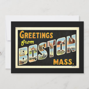 Hälsning från Boston, Mass. Kort