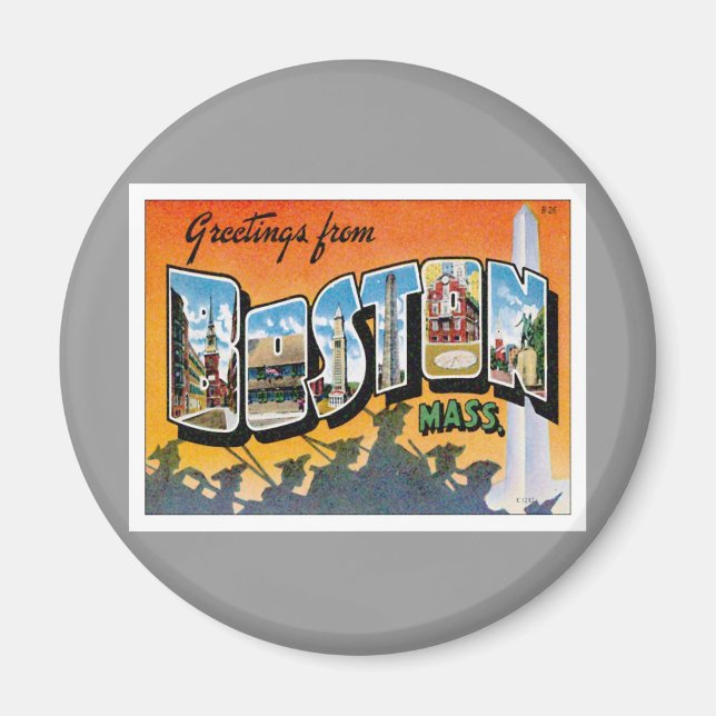 Hälsning från Boston Massachusetts Magnet (Framsidan)