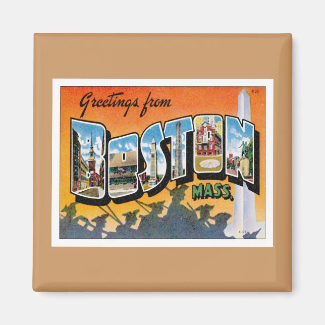 Hälsning från Boston Massachusetts Magnet (Framsidan)