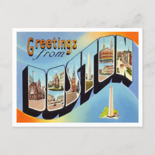Hälsning från Boston, Massachusetts Travel Vykort