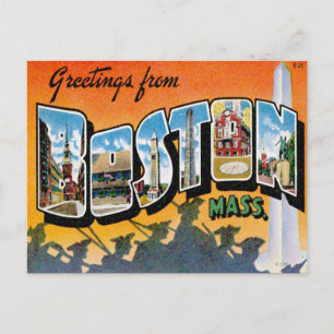 Hälsning från Boston Massachusetts Vykort