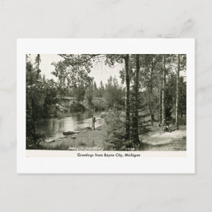 Hälsning från Boyne City, MI. Trut Fishing Vykort