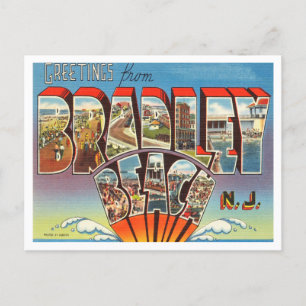 Hälsning från Bradley Beach, New jersey Travel Vykort