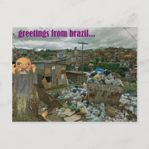 hälsning från brazil bild vykort