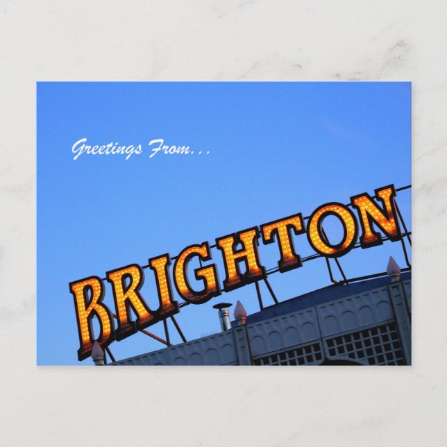 Hälsning från BRIGHTON Vykort (Framsida)