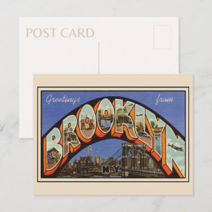 Hälsning från Brooklyn New York 1943-vykort Vykort
