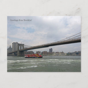 Hälsning från Brooklyn, NY-vykort Vykort