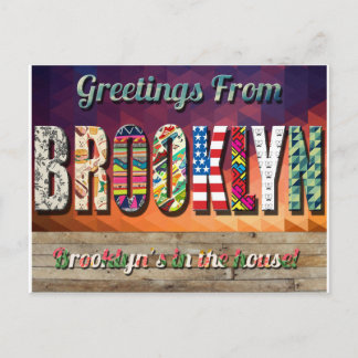 HÄLSNING FRÅN BROOKLYN POSTCARD! VYKORT