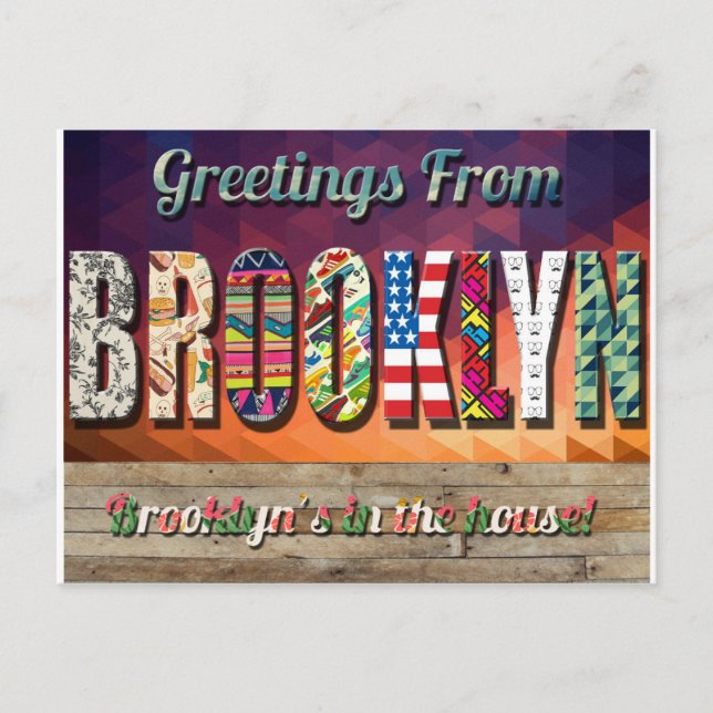 HÄLSNING FRÅN BROOKLYN POSTCARD! VYKORT (Framsida)
