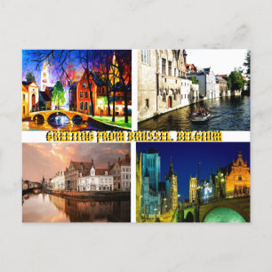 HÄLSNING FRÅN BRUSSEL BELGIEN BYMojisola A Gbadamo Vykort