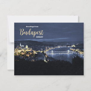 Hälsning från Budapest Hungary Scenia Postcard Vykort