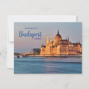 Hälsning från Budapest Hungary vycard Scenia Vykort