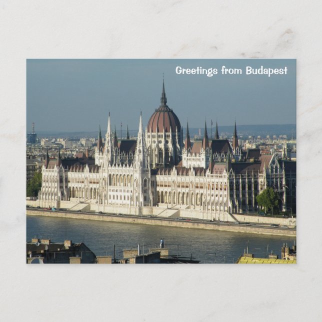 Hälsning från Budapest - Ungerns parlament Vykort (Framsida)