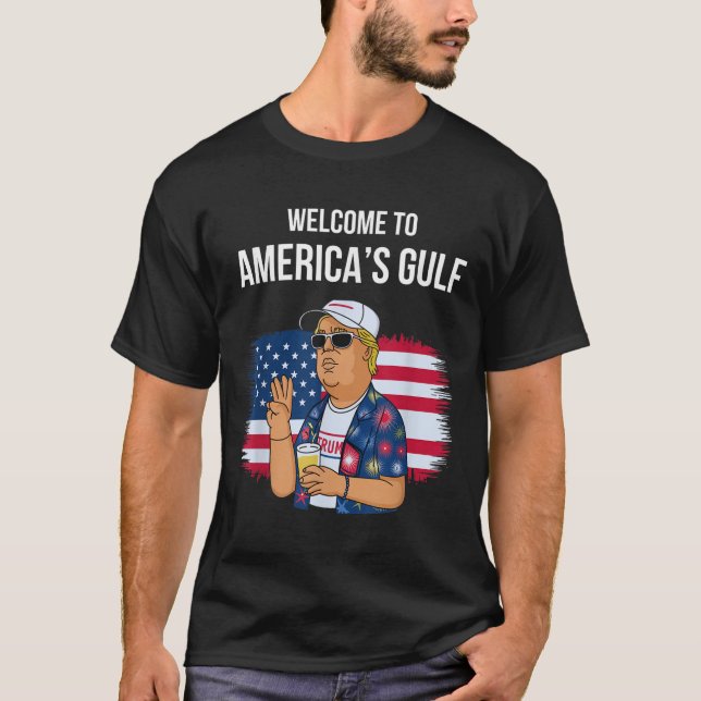 Hälsning från Bukt Beach Patriotic T Shirt (Framsida)