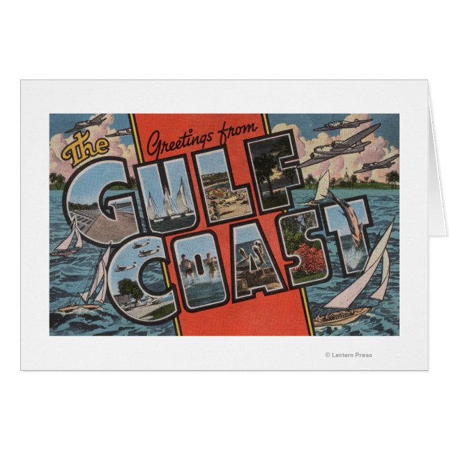 Hälsning från Bukt Kusten Hälsningskort (Framsidan Horizontal)