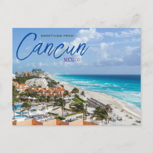 Hälsning från Cancun Mexico Scenia Postcard Vykort