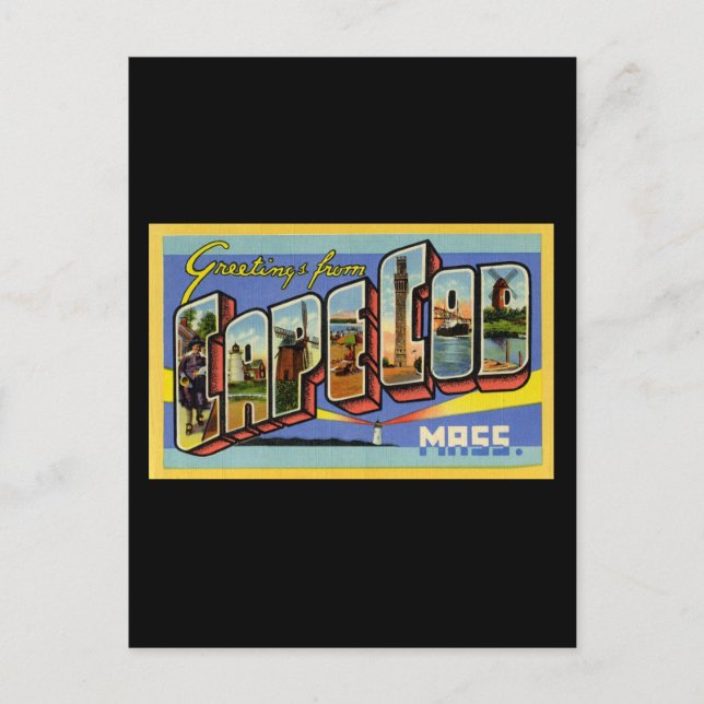 Hälsning från Cape Cod Massachusetts Vykort (Framsida)