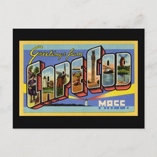 Hälsning från Cape Cod Massachusetts Vykort (Framsida)