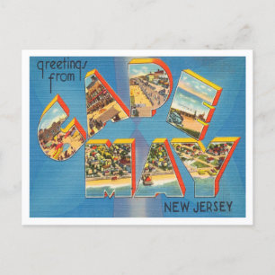Hälsning från Cape May, New jersey Vintage resor Vykort