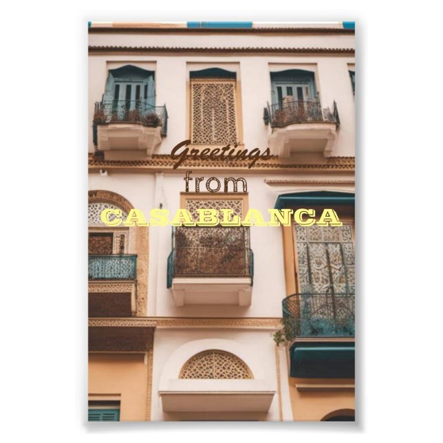 Hälsning från CASABLANCA Fototryck (Framsidan)