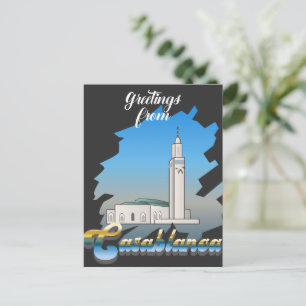 Hälsning från Casablanca Sign Vykort