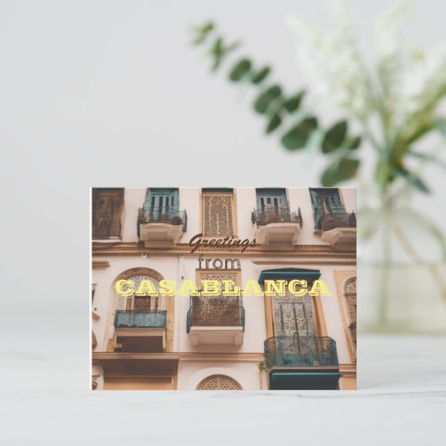 Hälsning från CASABLANCA Vykort (Stående Fram)