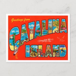 Hälsning från Catalina Island, Kalifornien Travel Vykort