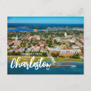 Hälsning från Charleston, SC-vykort Vykort