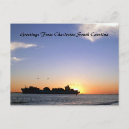 Hälsning från Charleston South Carolina Customiza Vykort