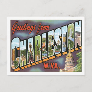 Hälsning från Charleston Väster Virginia US City Vykort