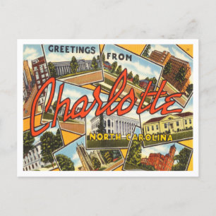 Hälsning från Charlotte, North Carolina Travel Vykort