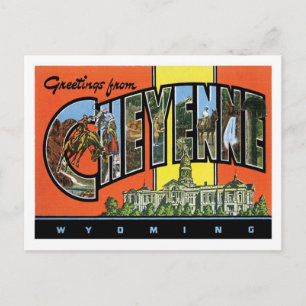 Hälsning från Cheyenne Wyoming US City Vykort