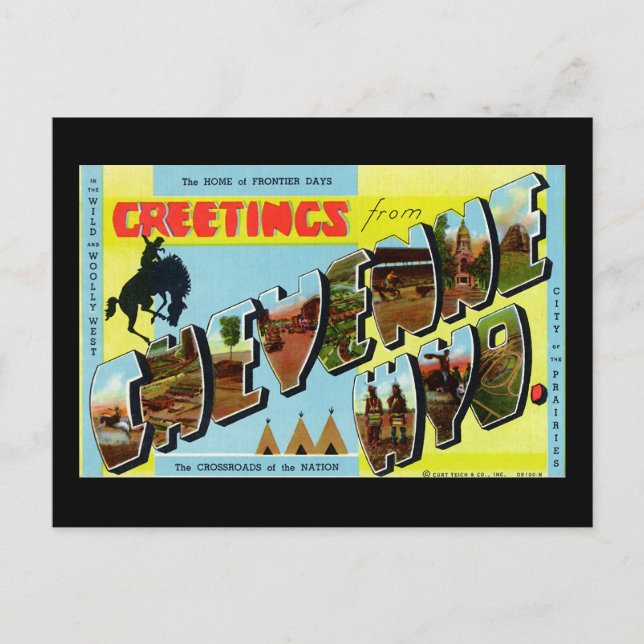 Hälsning från Cheyenne Wyoming Vykort (Framsida)