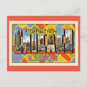 Hälsning från Chicago, Illinois Inbjudan Vykort