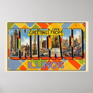 Hälsning från Chicago, Illinois Poster